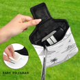 thumbnail image 4 of Haosy Line Palm Tree Mountains Golf Mallet Putter Cover Strong Magnetic Leather Golf Club Headcover Closure, 4 of 7