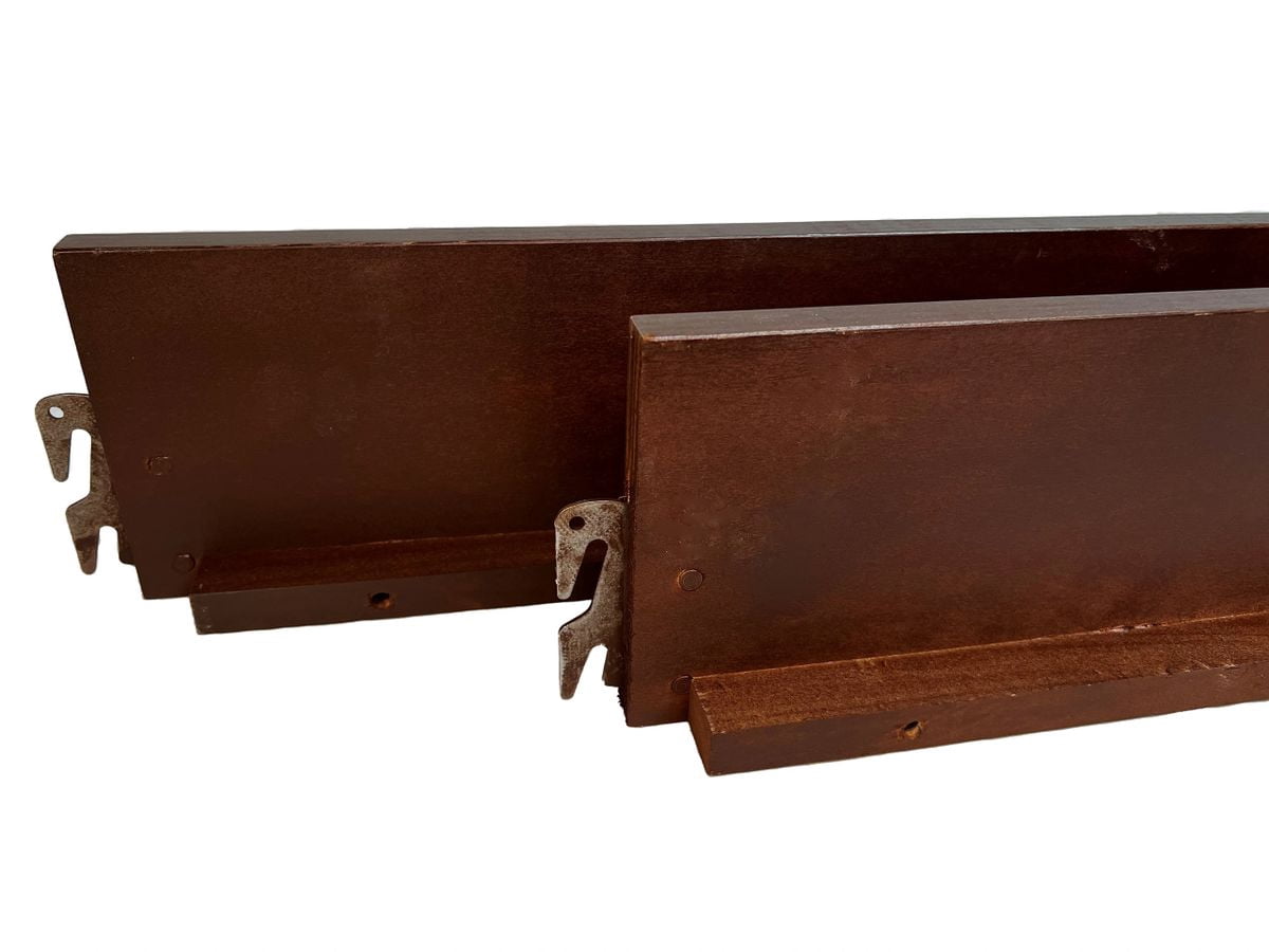 Wood Bed Rails - Hook-On Replacement Rails (Pair) - Espresso, 82" - Fits Twin, Full, Queen, King, & Cal. King Bed Frame Sizes