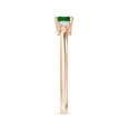 thumbnail image 6 of ANGARA Natural Square Emerald and Princess Diamond Three Stone Engagement Ring in 14K Rose Gold for Women (Size-4mm) | May Birthstone, Anniversary, Jewelry Gift for Women | Natural Emerald Ring, 6 of 9