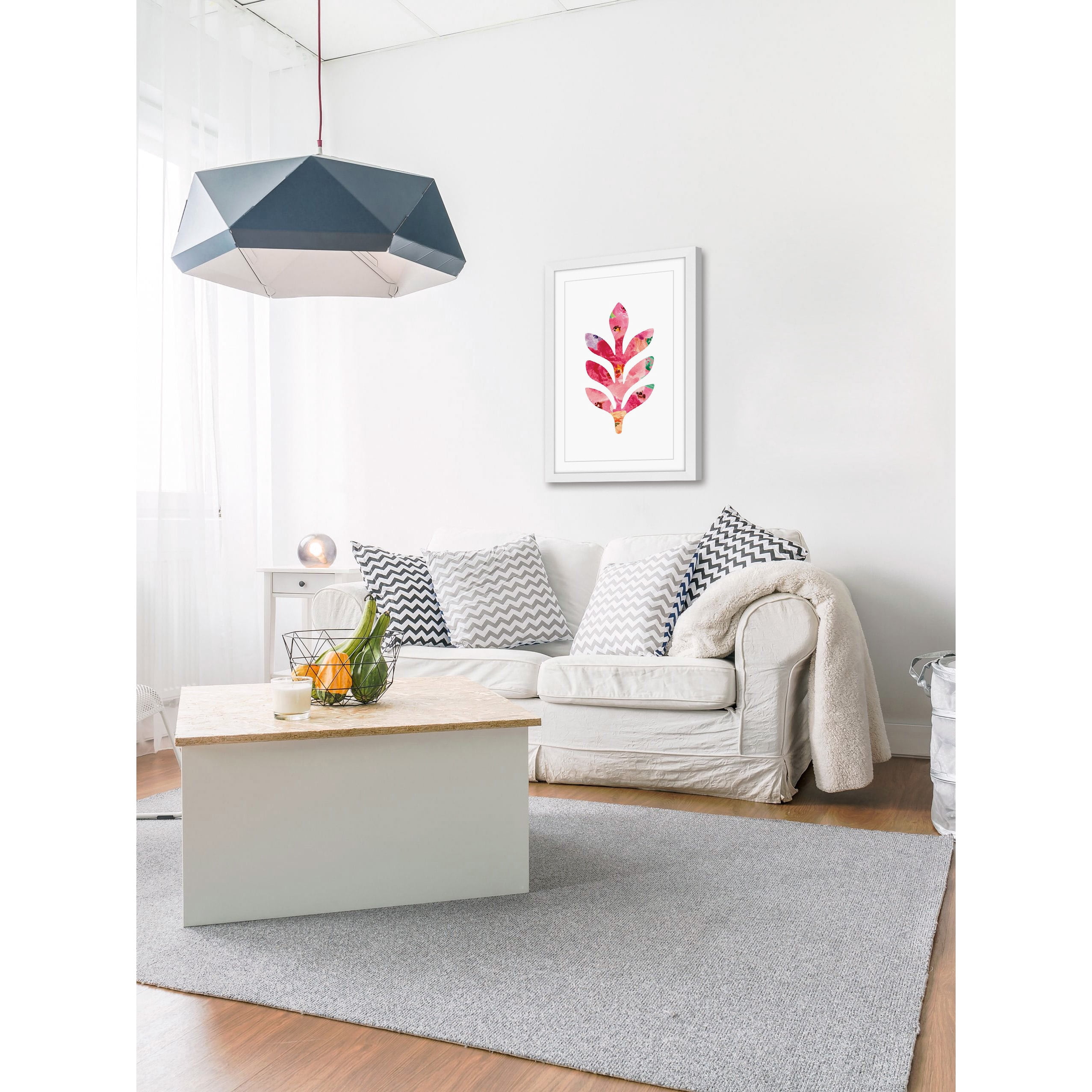 MARMONT HILL  - 'Floral Leaf' by Diana Alcala Framed Painting Print - Multi-Color 24 x 36