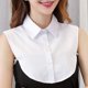 thumbnail image 5 of Cuello falso de algodón desmontable, blusa puntiaguda/redonda, suéter con cuello de camisa, Top con solapa, decoración de vestido Formal para mujer, 5 of 5