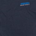 thumbnail image 4 of Popfunk Jeopardy Striped Logo Unisex Adult Heathered Premium T Shirt (Large) Navy, 4 of 4