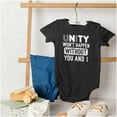 thumbnail image 4 of Unity Needs You and I Cute Pun Romper Boys or Girls Infant Baby Brisco Brands NB, 4 of 6