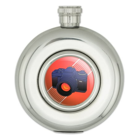 

Camera Photography Photographer Round Stainless Steel 5oz Hip Drink Flask