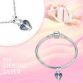 thumbnail image 4 of 925 Sterling Silver Charm Bracelets Splitable Angel Wings Dangle Charm Women Bracelet Charm, 4 of 6