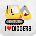 thumbnail image 4 of Inktastic Construction Truck I Love Diggers Boys or Girls Baby Bib, 4 of 4