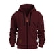 thumbnail image 1 of MHFRRA Sudadera con Capucha y Cremallera, Chaqueta con Cremallera Completa y Bolsillos Delanteros, Jersey Deportivo Ligero, Ajuste Cómodo E Informal Vino, 1 of 2