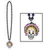 Beistle Beads with Day Of The Dead Medallion (Case of 12)