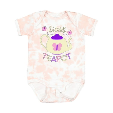 

Inktastic Little Teapot Cute Teapot with Butterflies Boys or Girls Baby Bodysuit