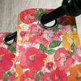 thumbnail image 3 of Ambesonne Flower Grommet Curtain, Watercolor Style Floral, 50" x 108", Red and Orange, 3 of 6