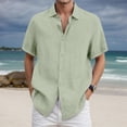 thumbnail image 2 of DGMIOCS Chemise Imprimée pour Homme Coupe Régulière Non Rétrécie Chemise Quotidienne Vert3 TTG, 2 of 4