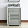 thumbnail image 5 of Savannah Collection 238-104-V26-UGR-2CAR 26"" Urban Gray Single Vanity with One Soft Close Door One Soft Close Drawer Antique Pewter Hardware and 2 CM Carrara White Marble Top, 5 of 6