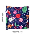 thumbnail image 3 of SLYNSHome Christmas Santa Throw Blanket, 70x100 cm Festive Print Plush Throw, Soft Warm Couch Cover for Sofa Bedroom Holiday Home Decor, 3 of 6