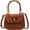 Brown, variant on NCY Women's Leather Tote Handbags,Bamboo Shaped Top Handle Satchel Crossbody Bag Vintage Shoulder Bag