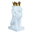 thumbnail image 2 of European Style Lion Head Statue Collection Animal Figurine Table Decor Sculpture White, 2 of 8
