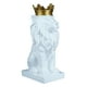 thumbnail image 2 of Colección de estatuas de cabeza 3D modernas, decoración de mesa, figurita de Animal, adorno de resina, escultura artesanal para el hogar, Blanco perfecl Escultura de León, 2 of 8