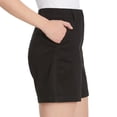 thumbnail image 2 of Gloria Vanderbilt Women High Rise Cotton Chino Shorts (Black, 10), 2 of 6