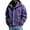 Purple, variant on LWavelet Rain Jacket for Men Mountain Waterproof Hooded Raincoat Outdoor Hiking Gear Full Zip Up Lightweight Windbreaker Pink 3XL