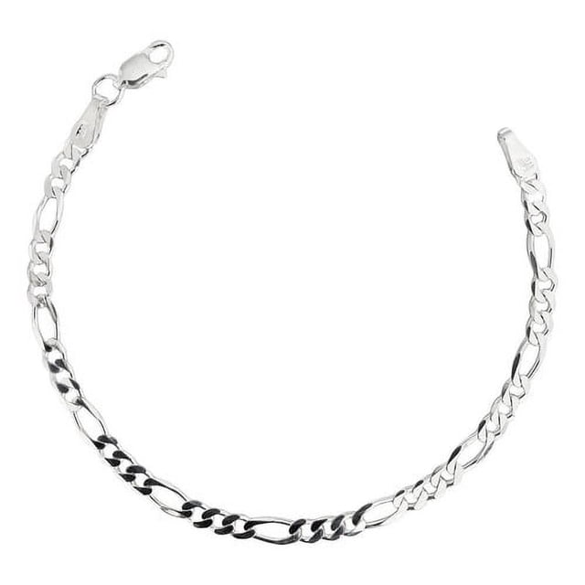 JOYARIS Esclava Pulsera Fígaro 3x1 Hombre Mujer Plata 925 4 Mm Talla Largo/Ancho: 16 cm x 4 mm PT-0000845