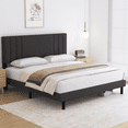 thumbnail image 3 of Full Size Bed Frame, Lecuneey Platform Bed Frame Full with Fabric Upholstered Headboard, No Box Spring Needed, Grey, 3 of 6