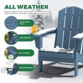 thumbnail image 4 of KINGYES Outdoor Folding HDPE Adirondack Chair with Dual Cup Holders - Patio & Outdoor Lounge, Deck, Weather - Resistant , Blue, 4 of 12