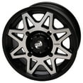 thumbnail image 2 of 4/156 Tusk Tintic Wheel 14x7 4.0 + 3.0 Machined/Black for Polaris Ranger Crew Sp 570 Premium 2022-2025, 2 of 8