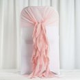 thumbnail image 3 of Efavormart 1 Set Wedding Chiffon Chair Sashes Aisle Decorations Draping Fabric Wrinkle-Free Blush Chair Cover for Party Ceremony Reception Floral Arrangement Banquet Outdoor Decor, 3 of 8