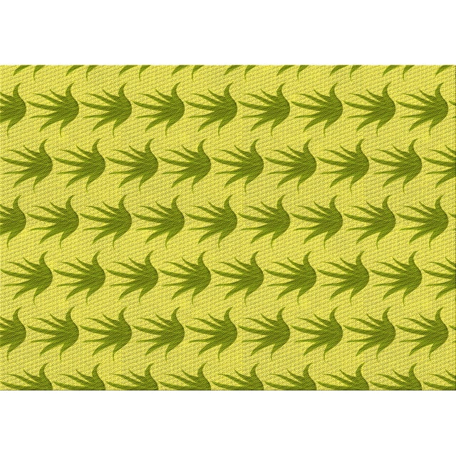 Ahgly Tapis Rectangulaire Lavable en Machine, Vert Pistache, 8 Pieds x 10 Pieds