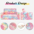 thumbnail image 7 of Kids Couch Toddler Chair Folding, Soft Couch 2 in 1 Kids Sofa Glow in The Dark Couch, Gifts Sleeper for Girls Boys - Pink Unicorn, 7 of 7