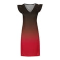 thumbnail image 3 of Baikeli Robes d'Été Pas Cher pour Femmes 2024 Mode Femmes Décontractée Col en V Robes Imprimées Été Sans Manches Robe Chandail Robe Printemps pour Femmes, 3 of 5