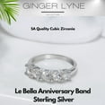 thumbnail image 3 of Le Bella Anniversary Ring for Women Wedding Band Ring Cz Sterling Silver by Ginger Lyne, 3 of 7