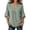 Green, variant on Bibifish Womens Blouse Henley Neck 3/4 Sleeve Loose Fit Linen Blend Tops With Button And Flounce Sleeve Casual Boho Shirts