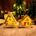 thumbnail image 1 of Maison de Village de Noël Éclairée à LED Miniature en Résine Figurine de Maison en Pain d'Épice Décoration de Noël de Collection pour Décoration de Table, 1 of 7