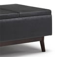 thumbnail image 5 of Pemberly Row Mid-Century 34" Faux Leather Ottoman in Black, 5 of 8
