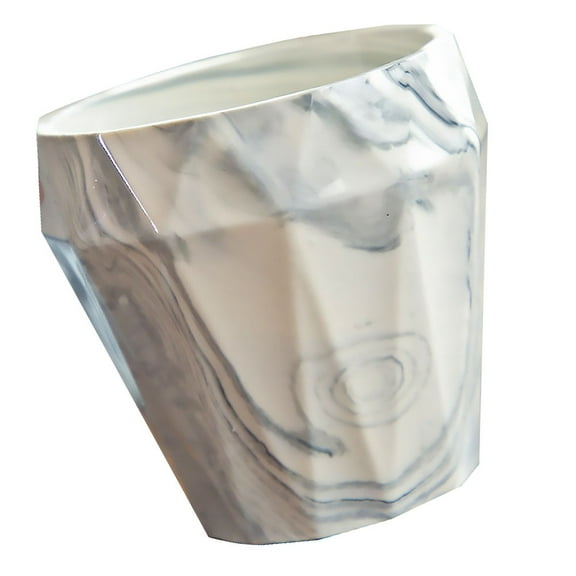 1PC Marbled Flower Pot Ceramic Plant Holder Succulent Planter Artistic Bonsai Pot for Home Office