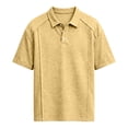 thumbnail image 6 of Mens Short Sleeve Polo Shirts Dry Fit Lightweight Collared Shirt Summer V Neck Athletic Button Polo Shirts with Pocket, M, 6 of 6