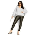 thumbnail image 3 of City Chic Women's Plus Size Glowing Long Sleeves Deep V-neckline Top, 3 of 5