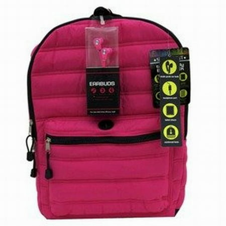 FAB Starpoint Hot Pink Backpack Sport School Travel Tech Ready Earbuds Back