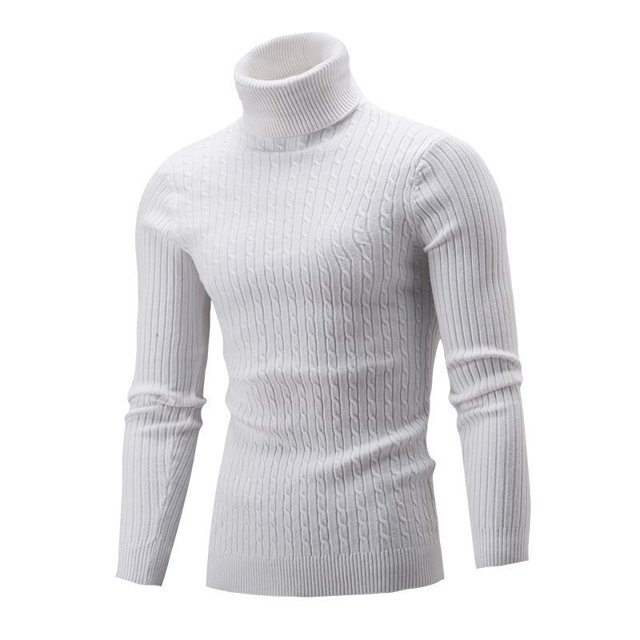 Suéter de hombre otoño e invierno cuello alto camisa base torcida suéter hombre