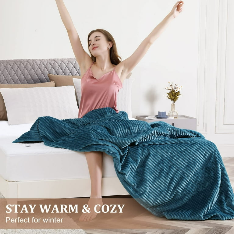 Ovela reversible sherpa fleece throw blanket hotsell