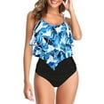 thumbnail image 2 of VerPetridure Womens Tankini Swimsuits Ruffled Two Piece Bathing Suits for Women Tummy Control Floral Print Modest Swimwear with Boyshorts, 2 of 9
