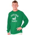 thumbnail image 5 of Feeling Llama Lazy Funny Animal Pun Long Sleeve TShirt Men Women Brisco Brands 3X, 5 of 6