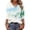 A547 Multicolor, variant on Tunic for Women V Neck 3/4 Sleeve Artistic Loose Fit Lotus Dragonfly Graphic Print Soft Breathable Lightweight Summer Fashion Tops