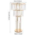thumbnail image 3 of 2Pcs Flower Stand 28.34in, 3 Tier Flower Vase Crystal Flower Stand Wedding Centerpieces, Round Flower Stand Pedestal Stand for Wedding Birthday Party Decoration(3 Tier Round Base ), 3 of 6