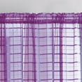thumbnail image 2 of VCNY Home Lisa Purple Solid Plaid Rod Rocket Light-Filtering Curtain Panel, 55" x 63", 2 of 5