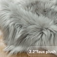 thumbnail image 5 of REGALWOVEN Faux Fur Area Rug Shaggy Floor Mat, Light Gray 2x5 feet Rectangle, 5 of 8