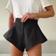 thumbnail image 1 of TRKIYQC, pantalones cortos de cintura alta para mujer de oficina, pantalones cortos OL para mujer, pantalones cortos de verano de Color sólido, pantalones capri negros, blancos, rosas y rojos TRKIYQC moderno, 1 of 4