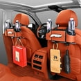 thumbnail image 4 of Supbessel 3-in-1 Car Organizers and Storage Box, Multifunctional Car Seat Back Storage Box with Tissue Holder, 2 Cup Holders & Hanging Hooks, Back Seat Car Organizer for Travel - Orange, 4 of 12