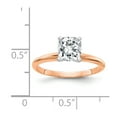 thumbnail image 2 of 14k Rose Gold .60ct. 5mm Cushion Moissanite Solitaire Engagement Ring Size 5, 2 of 3