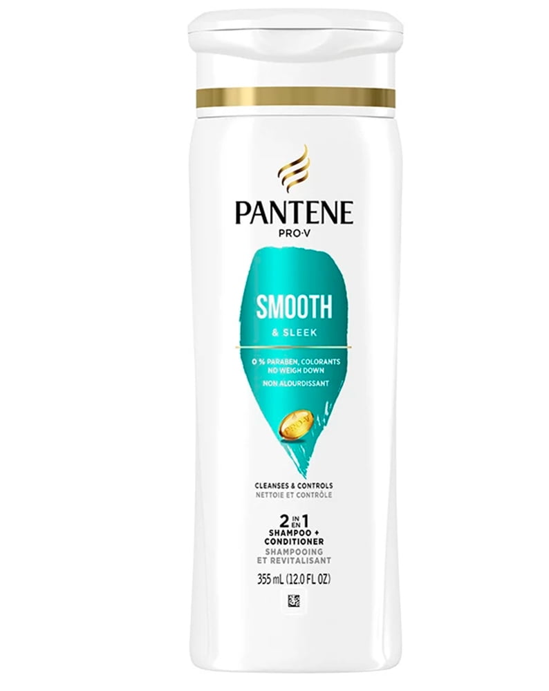 (3 pack) Pantene Pro-V Smooth & Sleek 2 in 1 Shampoo & Conditioner - 12 oz